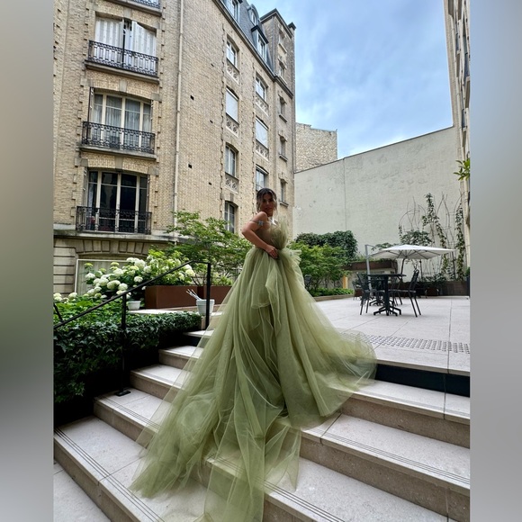 Selling this gorgeous Andre and Leo gown. Wore only once for a few hours shoot. - Picture 6 of 6